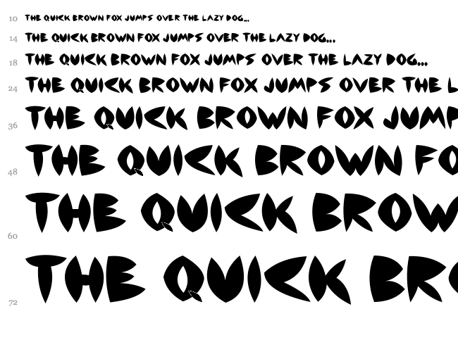 Backside Air font waterfall